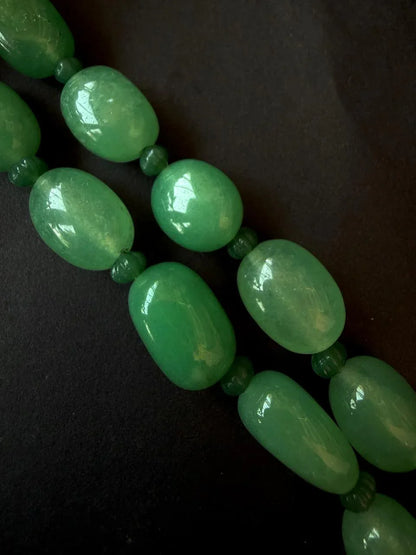 Strawberry Stone Beaded Double Layered Mala