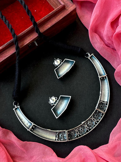 Oxidzed Chokr with Earring Set