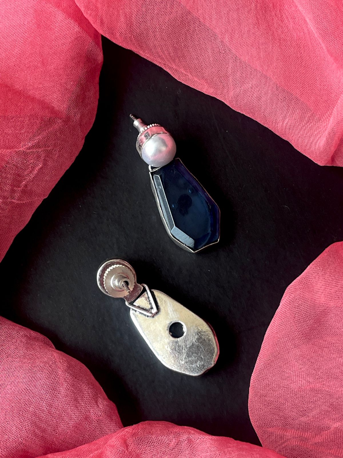 Monalisa Stone Silver Replica Earring