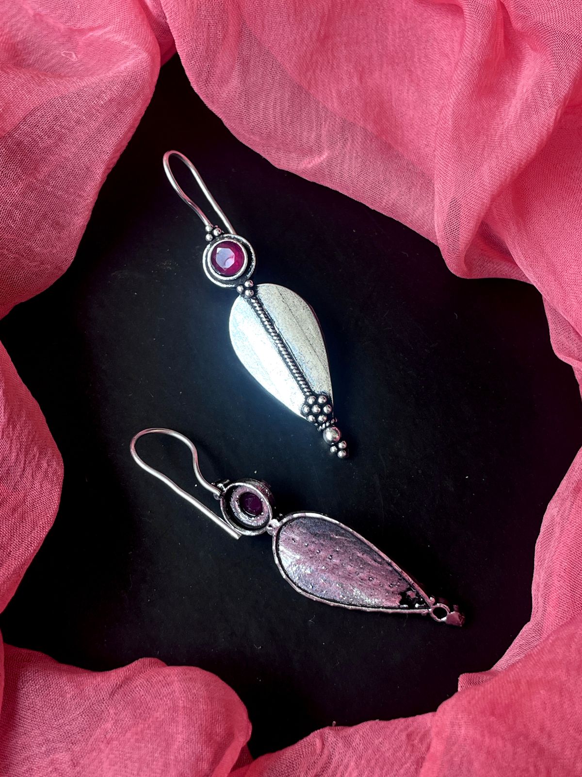 Monalisa Stone Silver Replica Earring