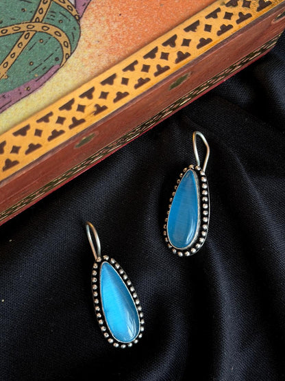 Monalisa Stone Silver Replica Earring