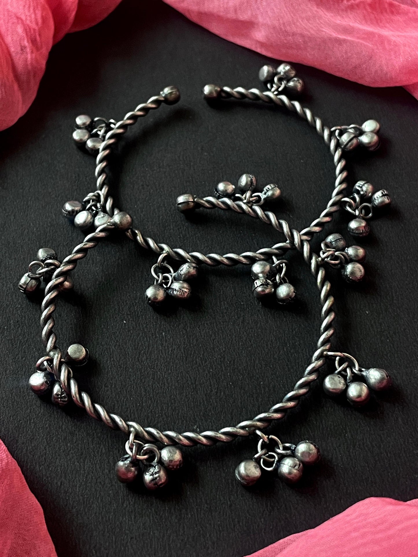 Oxidized Ghunghroo Openable Bangles