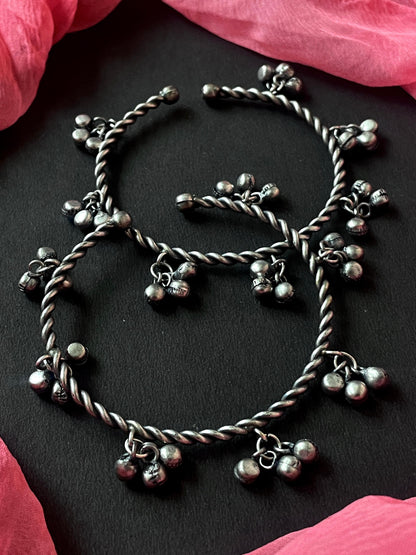 Oxidized Ghunghroo Openable Bangles