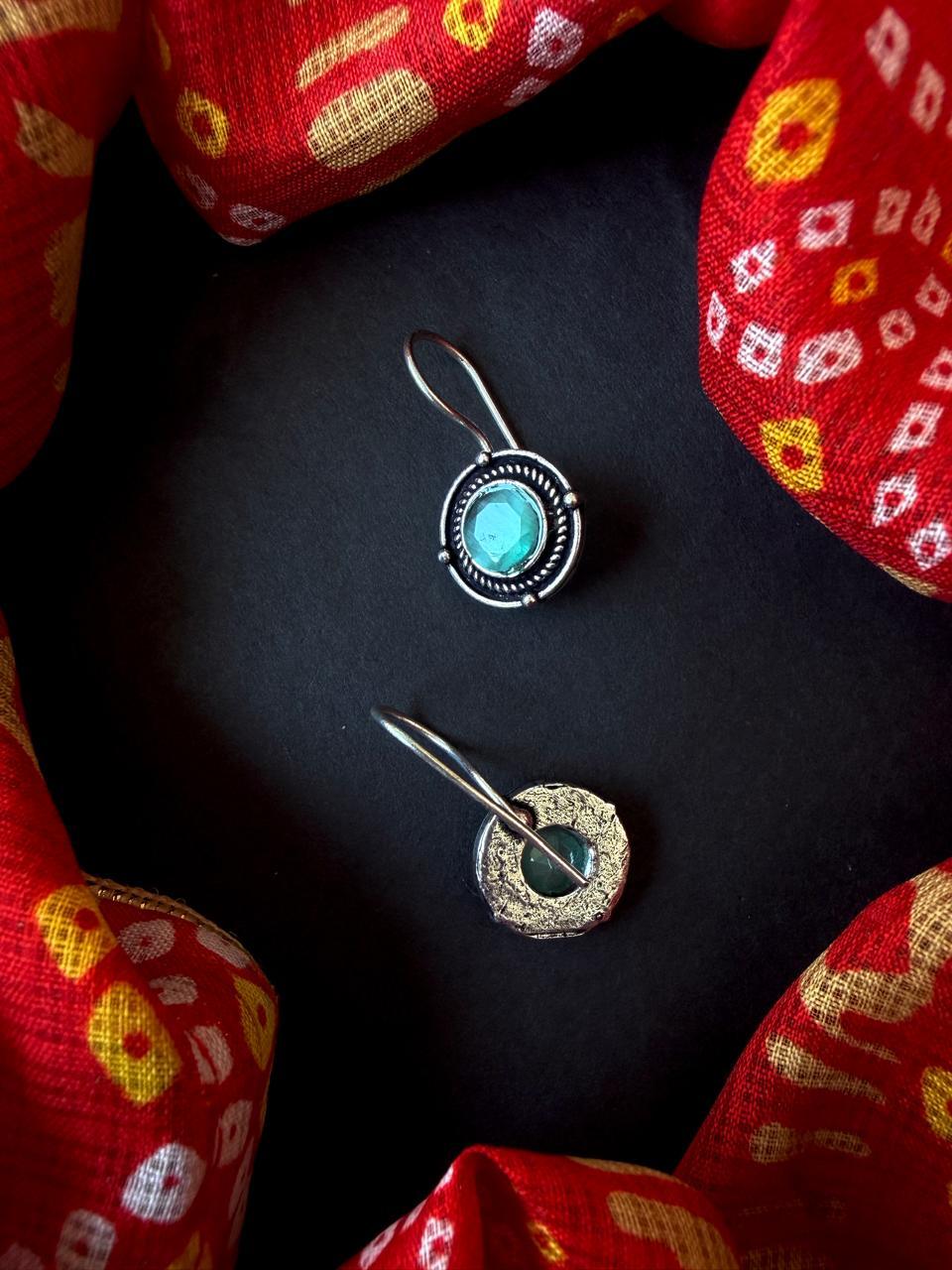 Monalisa Stone Oxidized Earring