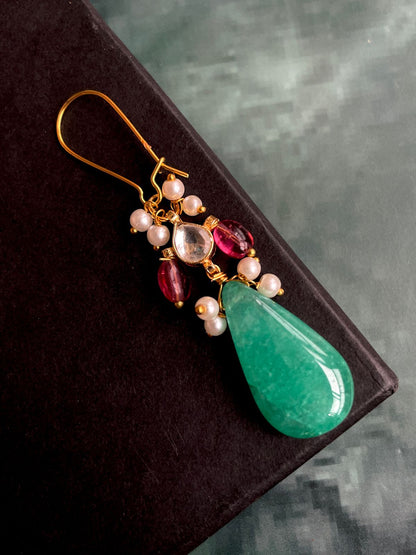 Natural Semi Precious Stone Earring