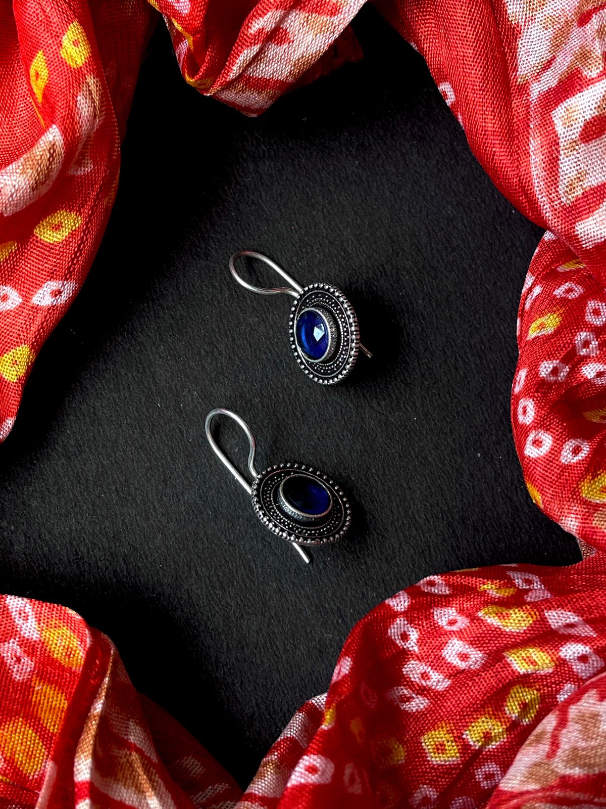 Monalisa Stone Oxidized Earring