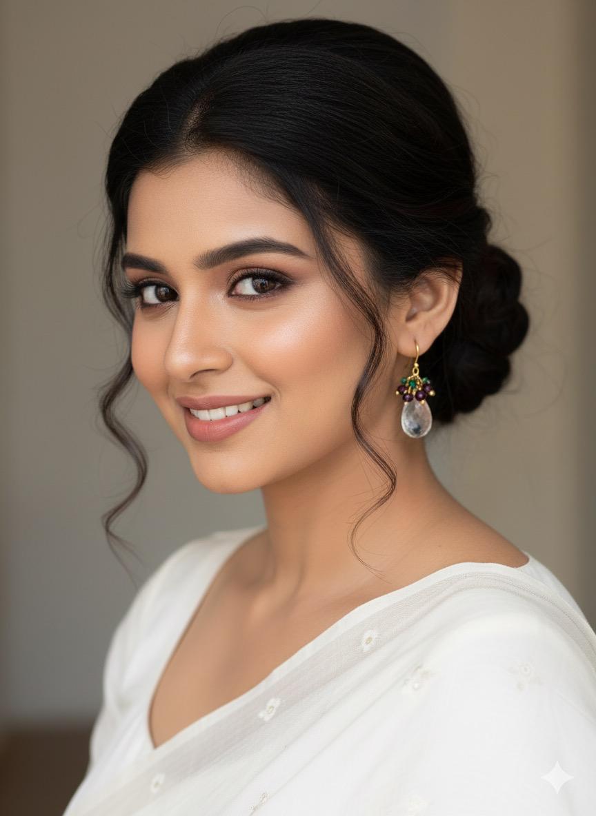 Crystal Stone Gold Plated 92.5 Silver Earring