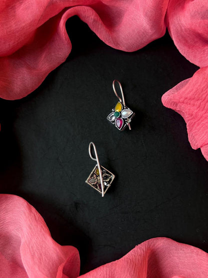 Monalisa Stone Oxidized Casual Wear Earring