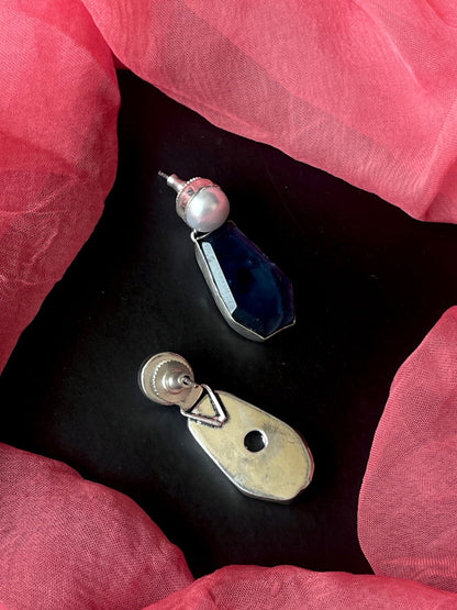 Monalisa Stone Silver Replica Earring