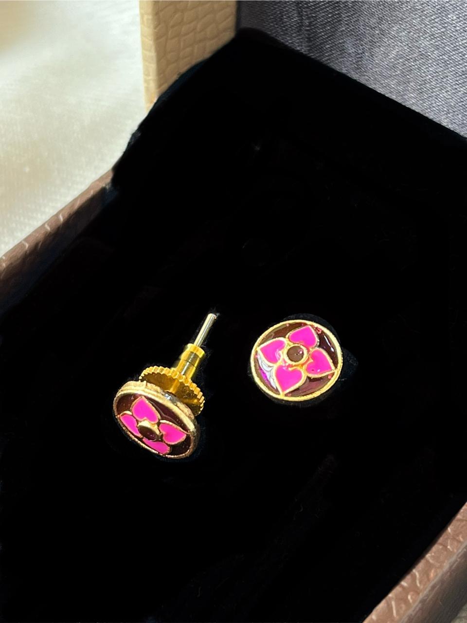 Gold- Plated Meenakari Small Stud Earring