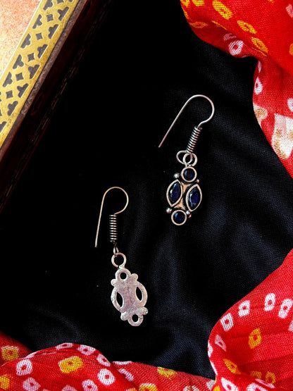 Monalisa Stone Hanging Silver Replica Earring