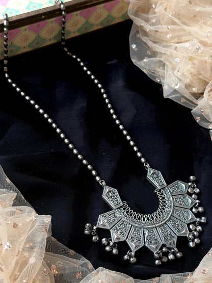 Black Polish Partywear Long Necklace