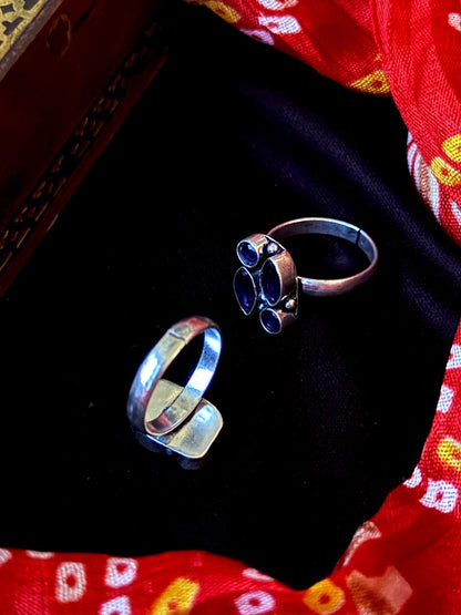 Monalisa Stone Silver Replica Toe Ring