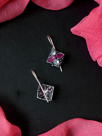 Monalisa Stone Oxidized Casual Wear Earring