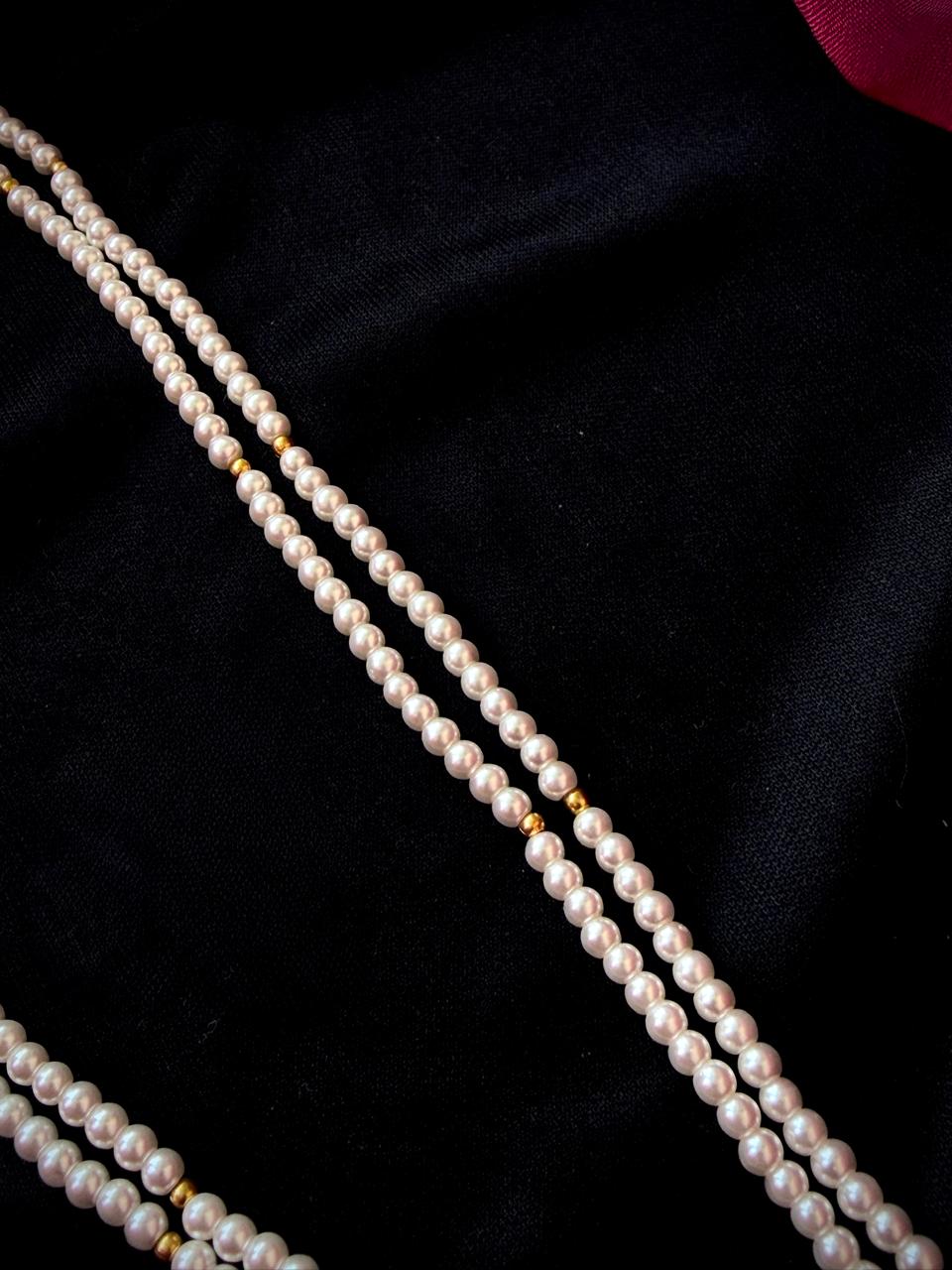 Pachi Kundan Pendant Pearl Mala Necklace