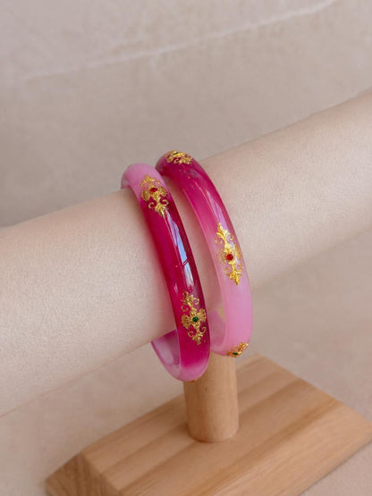 Acrylic Ethnic Jelly Bangles