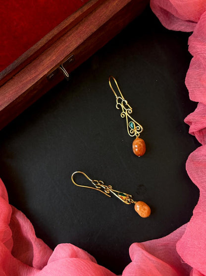 Stones Beads Golden Earring