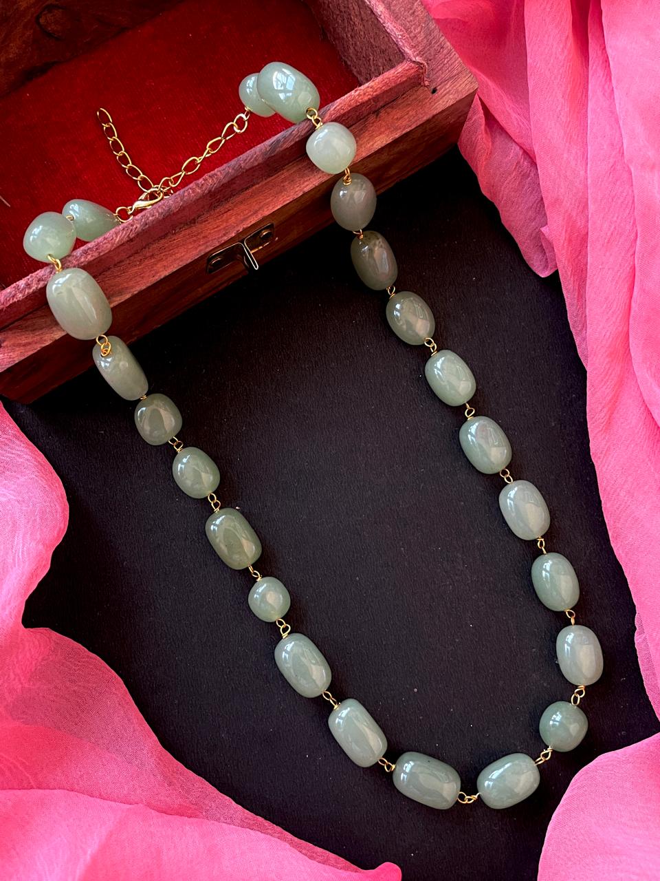 Zade Stone Beads Single Layer Mala