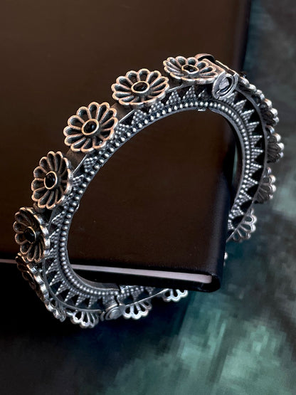 Black Polish Antique Partywear Kada