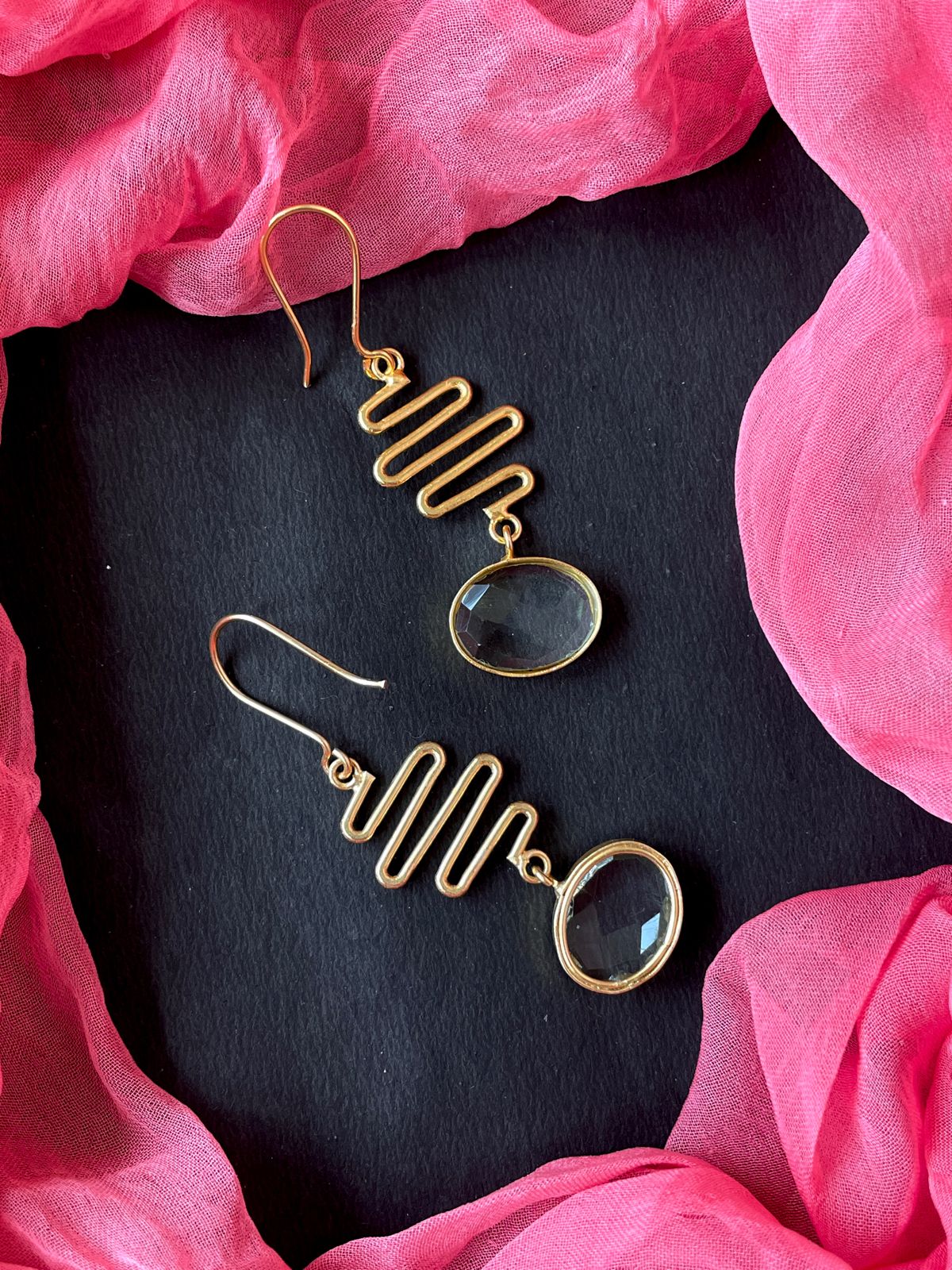 Monalisa Cut Stone Trendy Earring