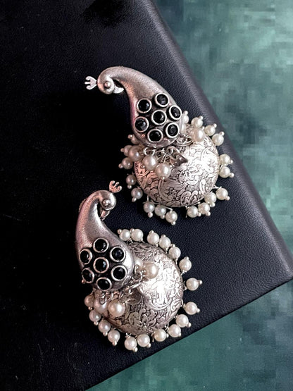 Peacock Shape Jhumki Earring