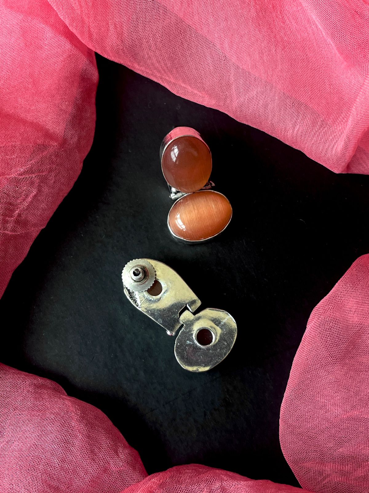 Monalisa Stone Silver Replica Earring