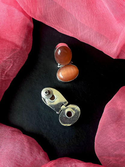 Monalisa Stone Silver Replica Earring