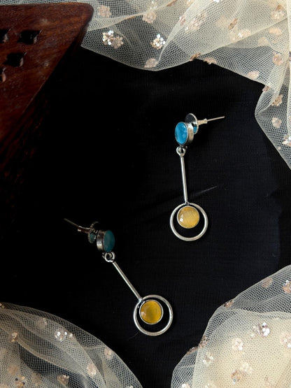 Monalisa Stone Silver Replica Earring