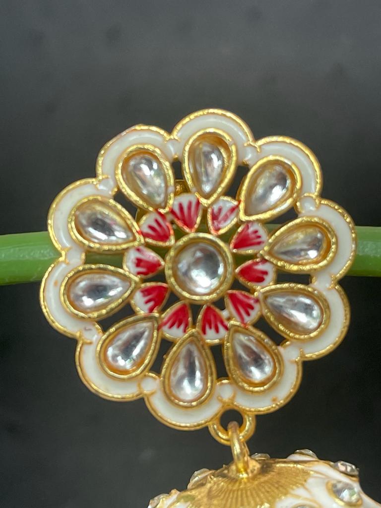 Meenakari Heavy Dome Shape Jhumka