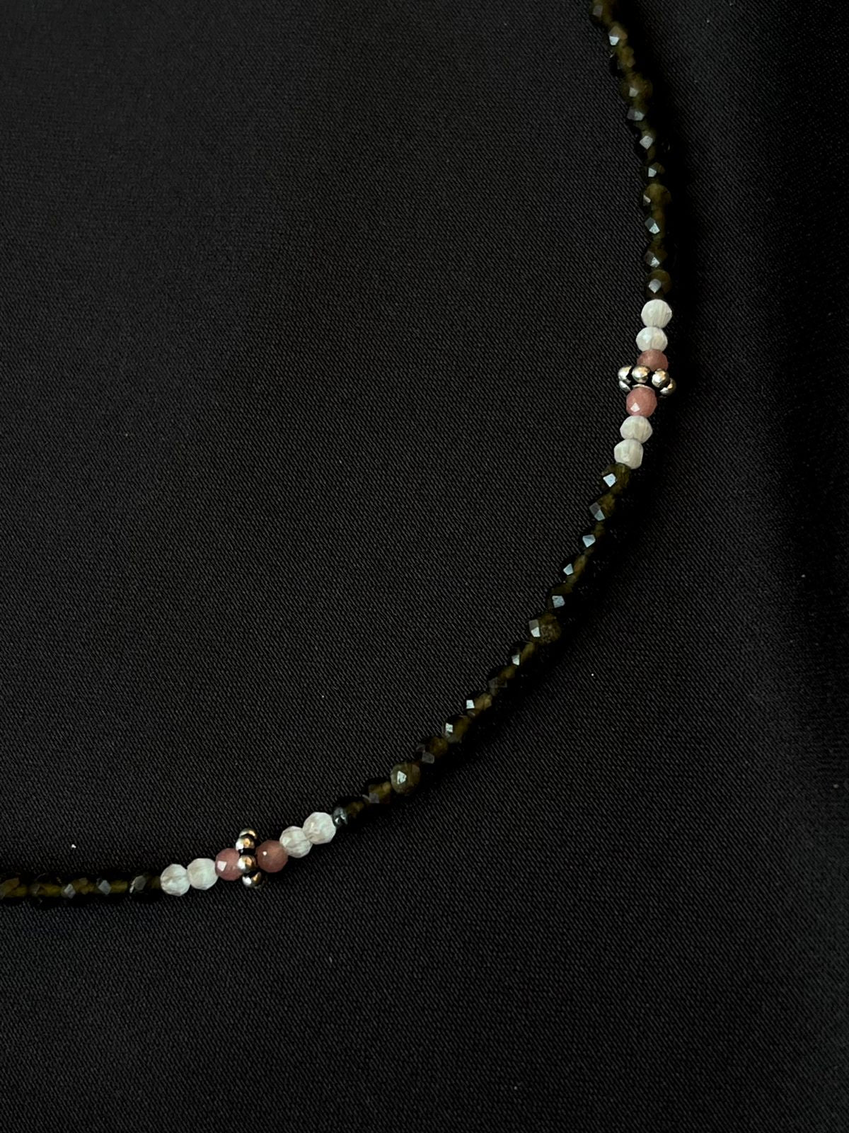 Colourful Beaded 92.5 Silver Anklet