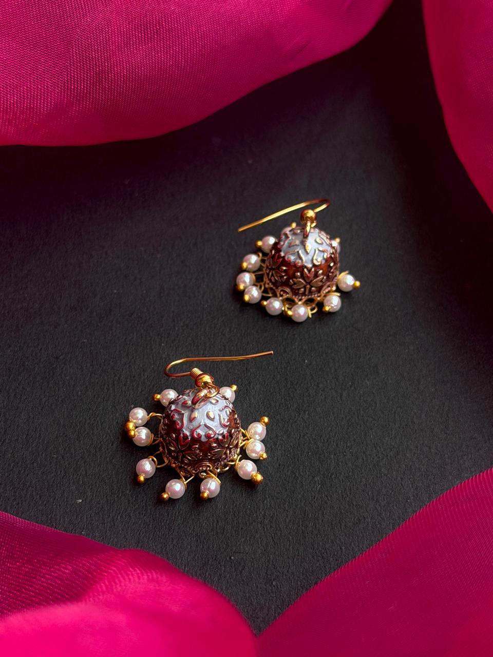 Meenakari Jhumki Earring