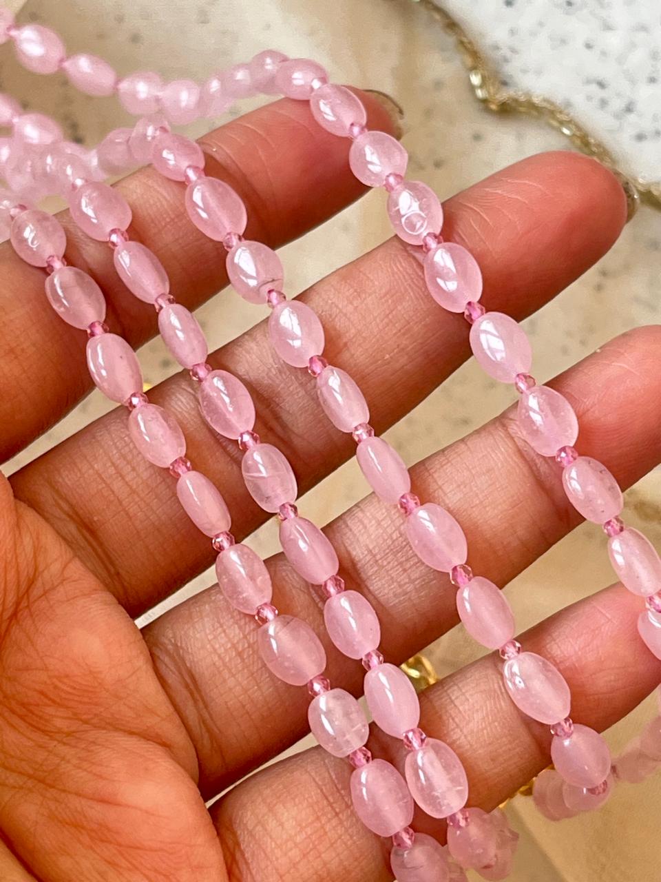 Stone Mani Beads Three layer Mala