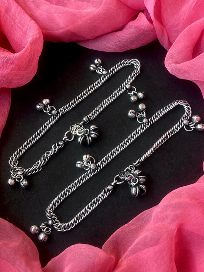 Silver Replica Anklet Pair