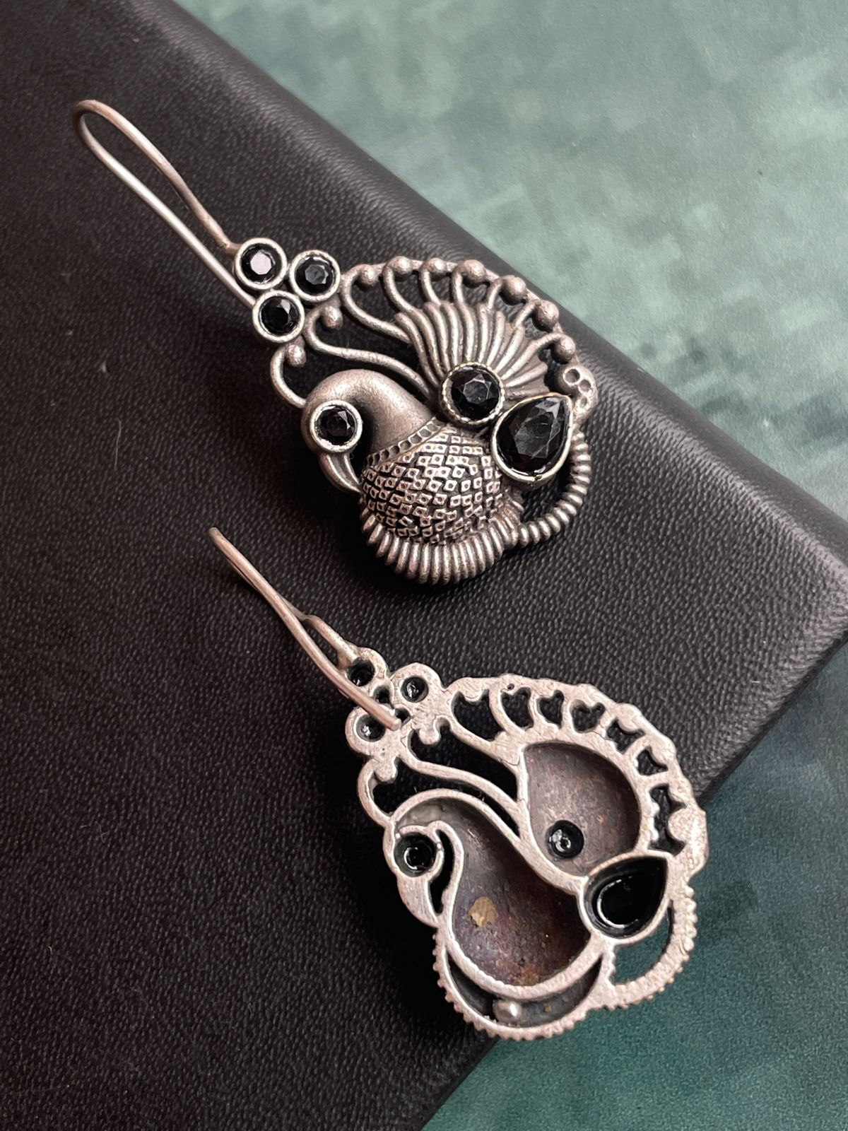 Bird Shape Oxidized Antique Earring