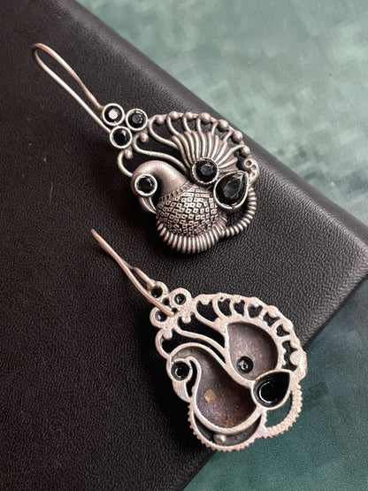 Bird Shape Oxidized Antique Earring