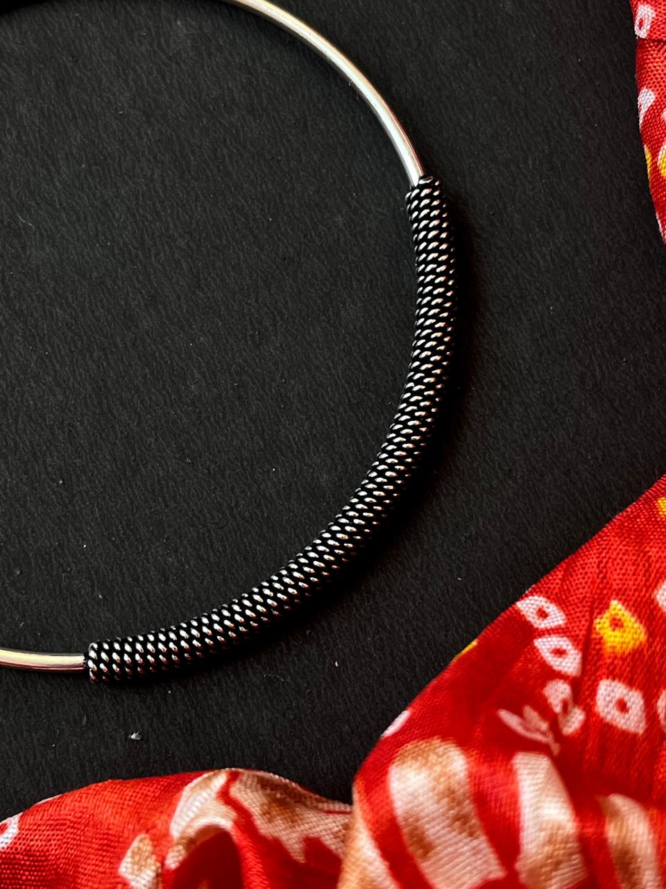 Oxidized Designer Anklet Pair