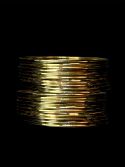 Plain Golden Bangles (Set of 20 bangles)