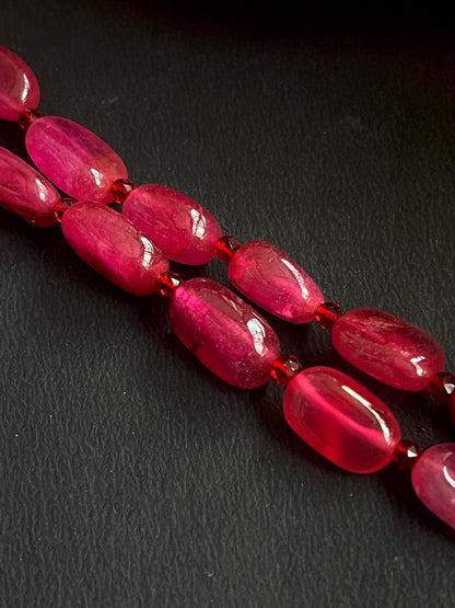 Glass Jade Stone Duble Layer Mala Necklace