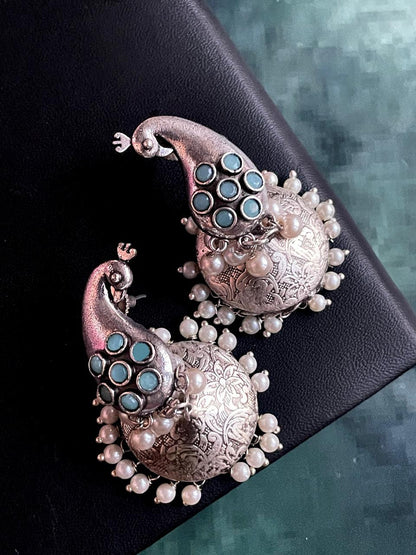 Peacock Shape Jhumki Earring