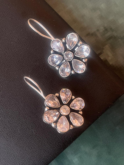 Floral Stone Stud Earring