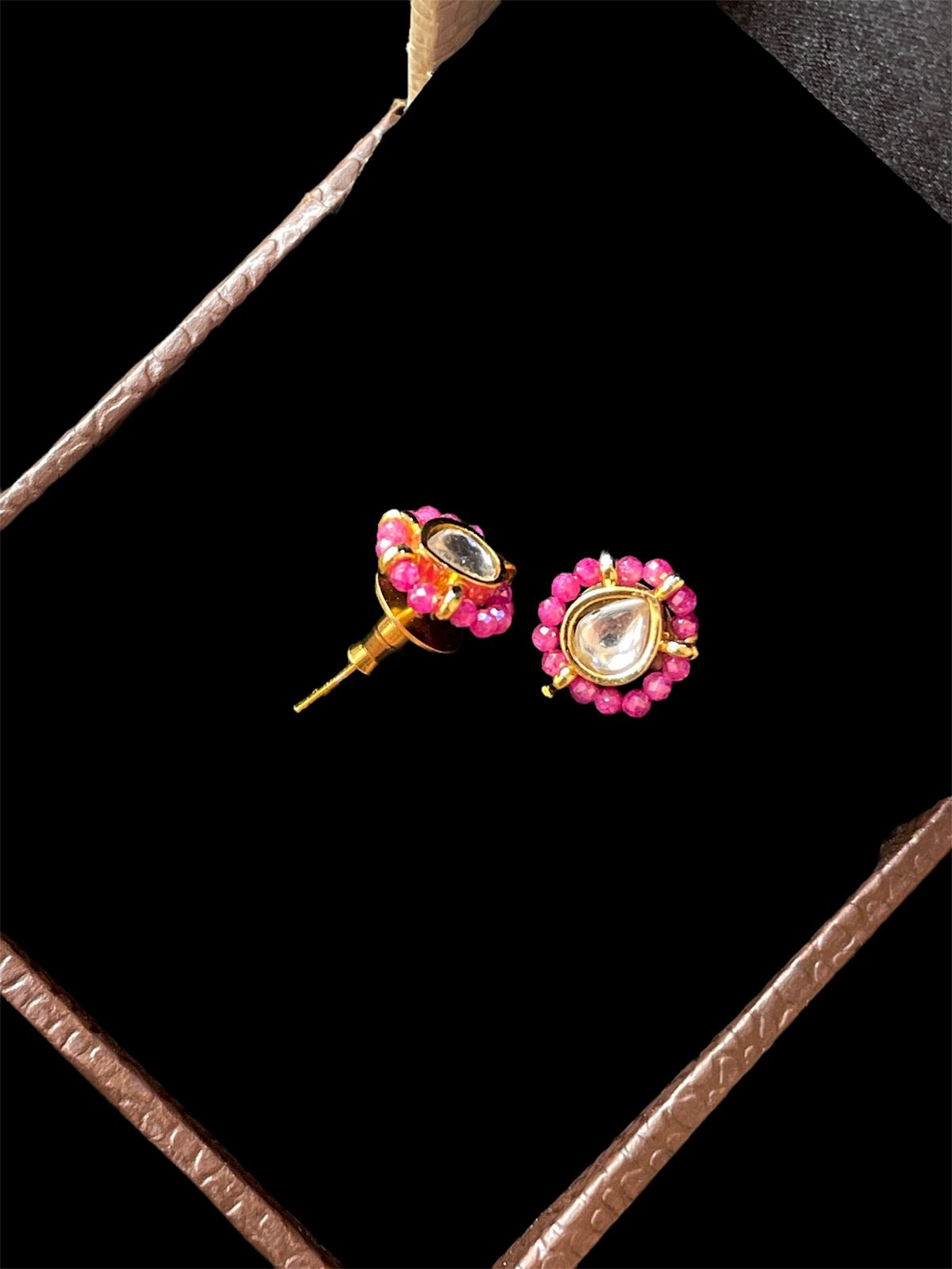 Pachi Kundan with Monalisa Stone Earring