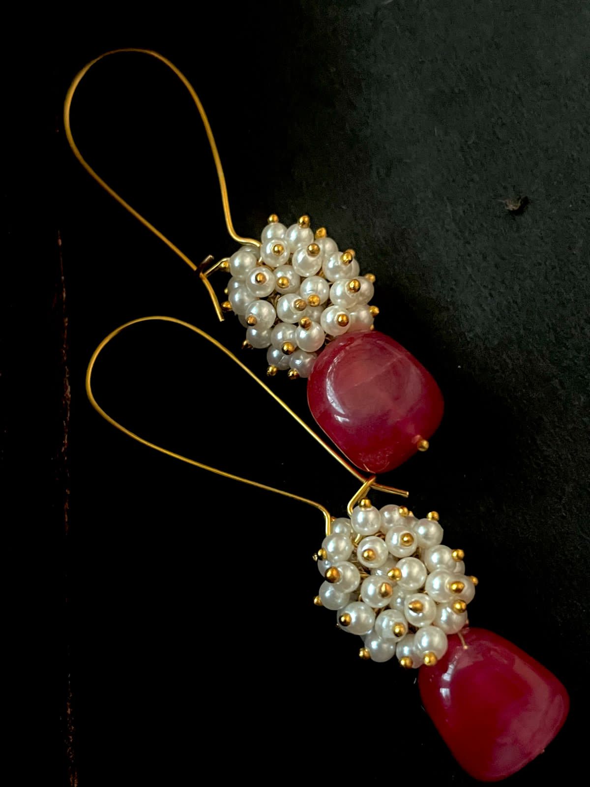 Natural stone with Cheer Earring