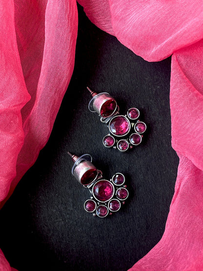 Monalisa Stone Pendant Chain Necklace with Earring Set