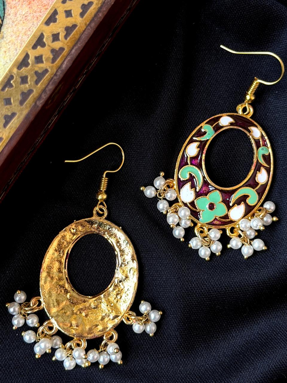 Meenakari Chandbali Earring