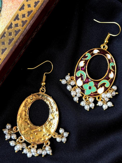 Meenakari Chandbali Earring