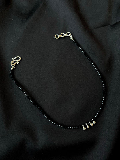 Beaded Gunghroo 92.5 Silver Anklet