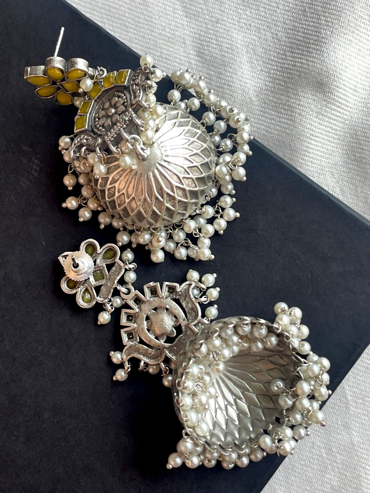 Silver Replica Heavy Traditional Party wear Earring