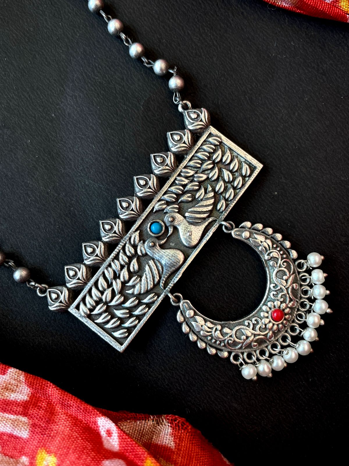 Silver Replica Antique Pendant Necklace