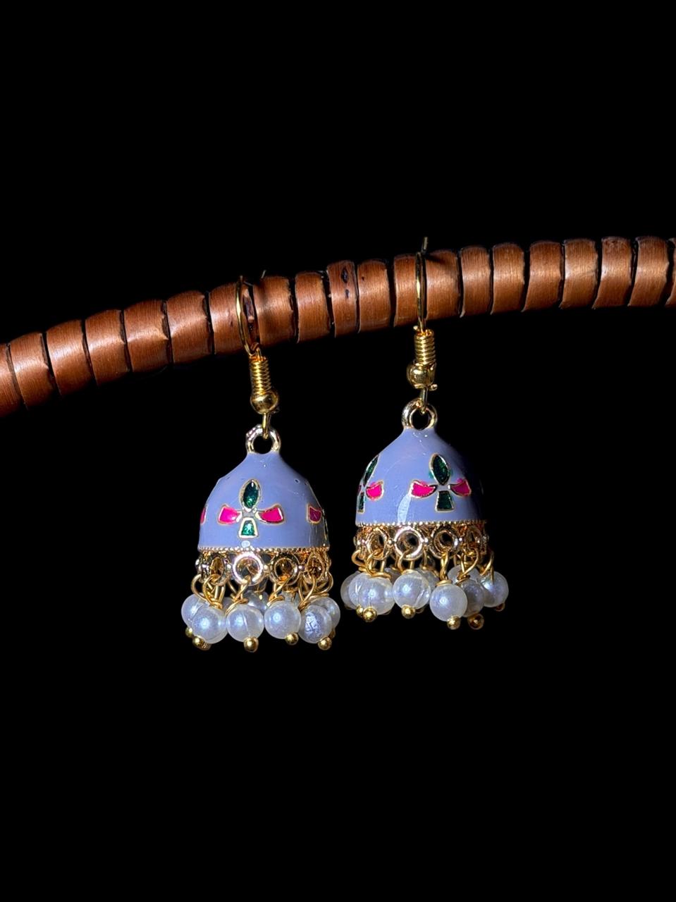 Meenakari Ethnic Jhumki Earring