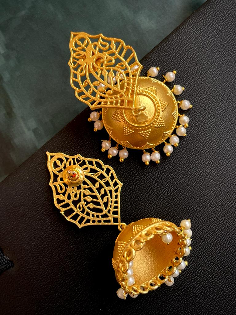 Golden Look Alike Jhumki and Top Earring